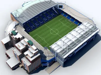 Stamford Bridge Stadium 3D model