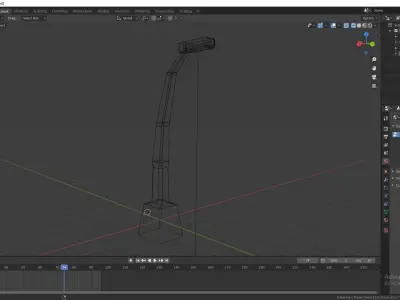Low Poly Street Light Free low-poly 3D model