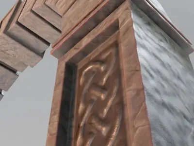 Stone Arch - Celtic Archway - Low-poly - Game-Ready - 4K Low-poly 3D model