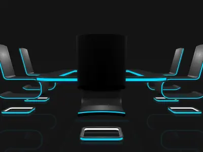 Sci Fi Confrence Table 3D model