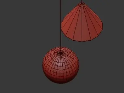 string hanging light pendant 3D model