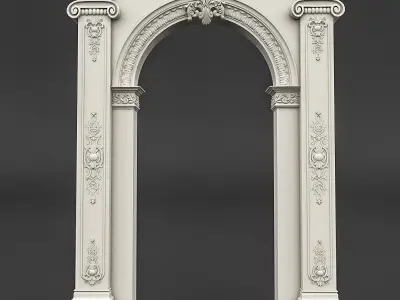 classic patterned door 04 3D model