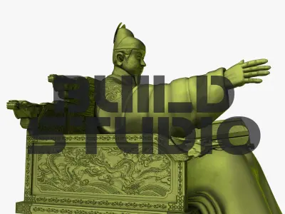  King Sejong Statue 3D 