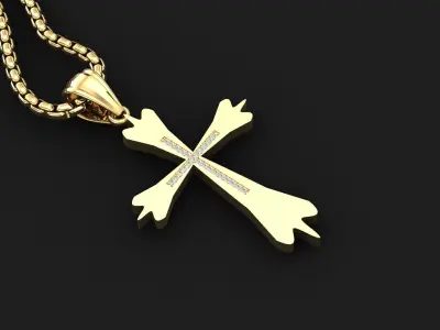 Cross Light Gold 3CP015 3DM STL 3D model