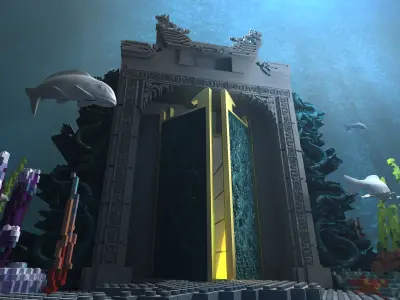 Dragon palace gate 3D model