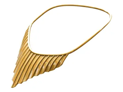 Gold Xylophone Necklace Low-poly 3D model