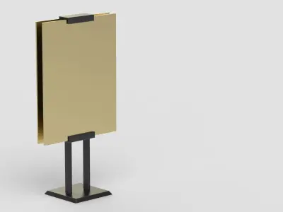  Blank bus stop billboard Mockup in empty street in city 3D model