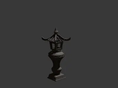 Ancient Chinese - street light 3D model