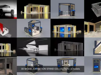 3D MODEL EXHIBITION STAND COLLECTION 3D Model Pack