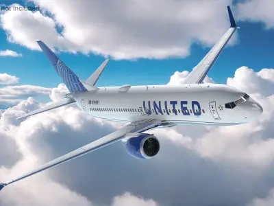  United Airlines Boeing 737 MAX 8 in Flying 