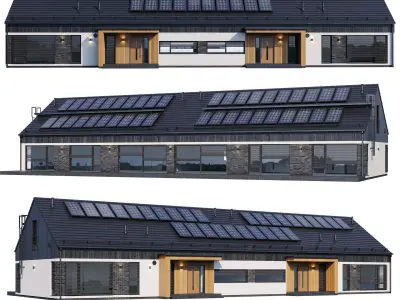 Duplex with floor plans 3D model