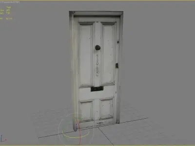 Door 16 Wooden Low-poly 3D model