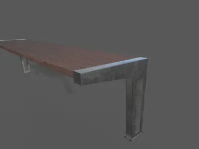 Bench Low-poly 3D model