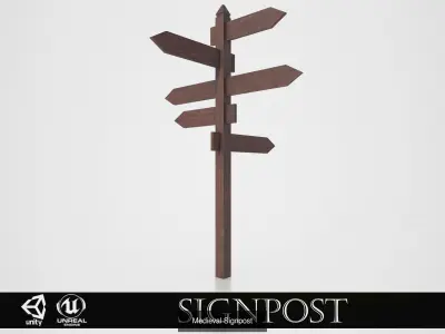 Medieval Street Signs 3D Model Pack