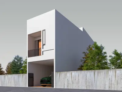 Two Storey House Renovation and Section Low-poly 3D model