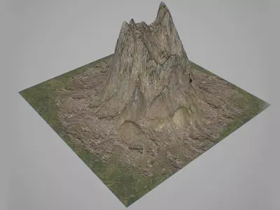 Mountains V2 Low-poly 3D model