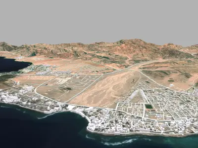 Cityscape Dahab Egypt 3D model