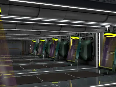 Sci Fi Interior 3D model