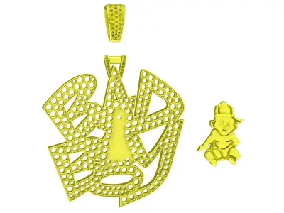 A4916 Bad Boy Hip Hop Diamond Pendant 3D Print 3D print model