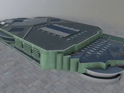 Nice Grimaldi Forum Low-poly 3D model