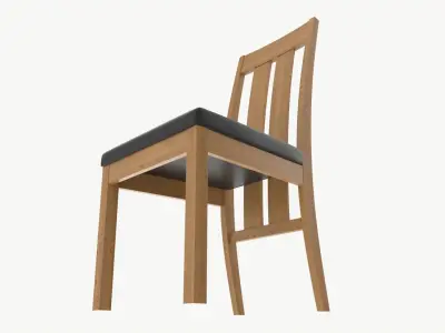Chair Turin light oak 3D model