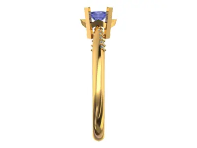 Women Ring  Render 3dm STL OBJ FBX Details 3D print model 420