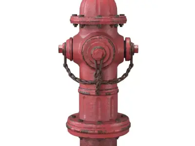 Low Poly Fire Hydrant Free 3D model