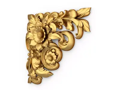 Classic carved corner decor ornament cnc 3d printing stl 06 3D print model purchase