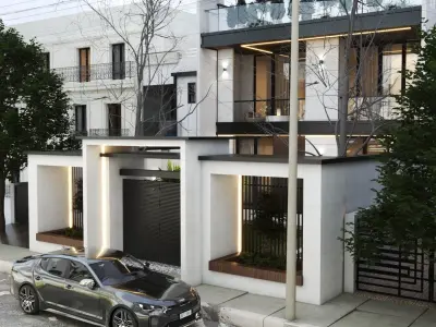 exterior scene  Low-poly 3D model