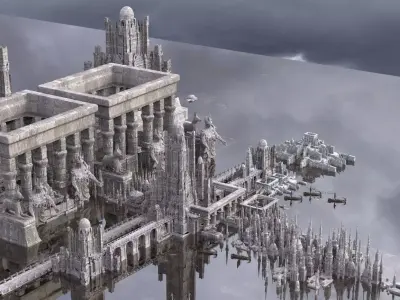 Ancient Greek City Complete Kit bash Ancients 3D model