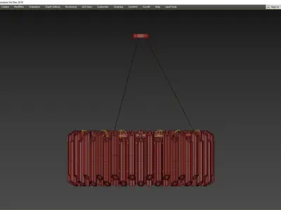 KEBO AMAZING GLASS CHANDELIER Low-poly 3D model