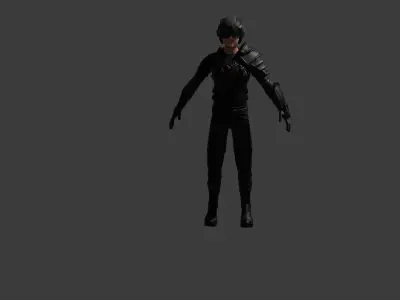 Game-Ready Sci-Fi Character  PBR Textured Low-poly 3D model