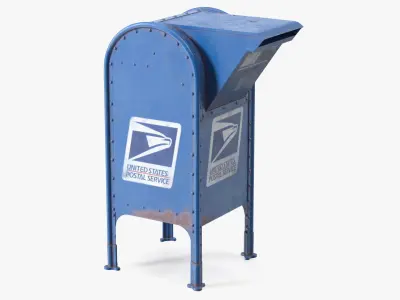 US Old Mail Box 3D model