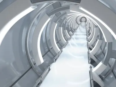 Sci-Fi Futuristic Corridor 3D model purchase