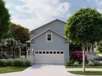 3D Exterior Scene 3D model design garden and landscape 3D model