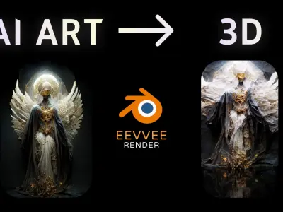 Template for creating 3D animation from AI art 3D model