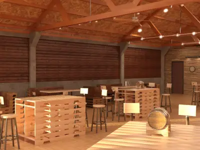 Harvest Barn Restaurant 3D model