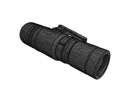 Monocular Scope Black Low-poly 3D model