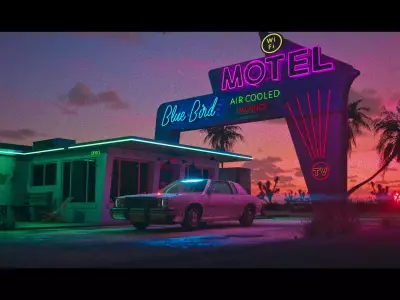 Small Town America 3D pack USA buildings props streets Low-poly 3D model