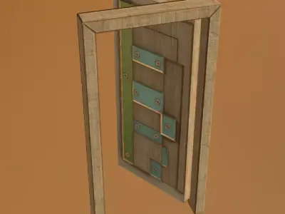 Door 04 Low-poly 3D model buy