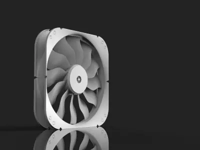 20in Fan Blade and Hub Assembly - Lightweight PLA Print Ready 3D print model