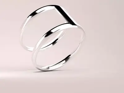 RING---Double Line Low-poly 3D model