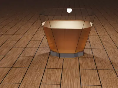 alcohol glass Low-poly 3D model