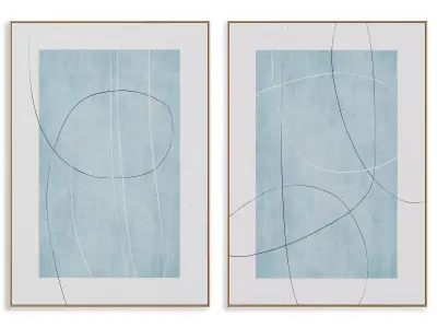 Abstract Painting Frame set 3D model 452