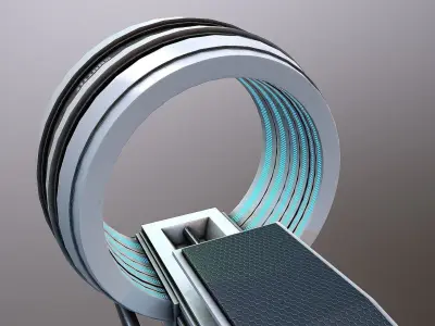 Sci-fi Medical Bed Low-poly 3D model