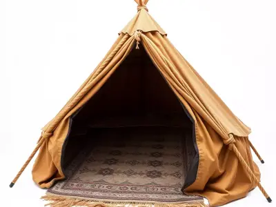 Desert Camp Tent model pack Low-poly 3D model