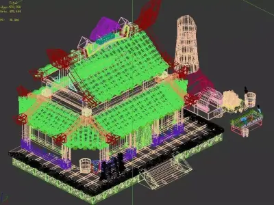 Peach Blossom Island - Blacksmith Shop 21 3D model