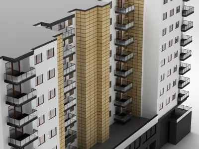 Apartment building 3D model