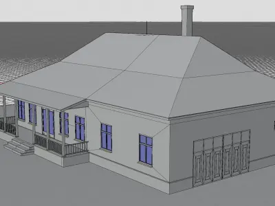 American House 6 Low-poly 3D model