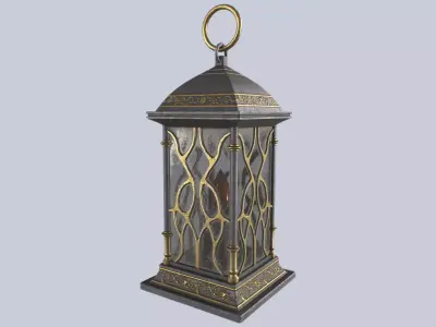 Fantasy lamp Low-poly 3D model